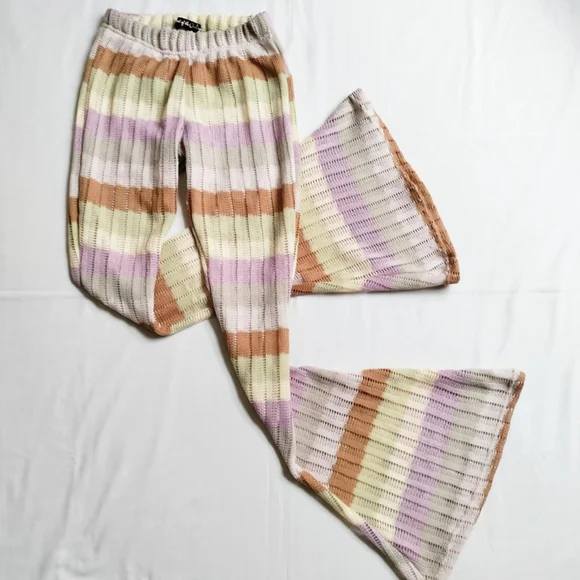 Out of the Ordinary Knitted Flared Trousers - Picture 4 of 4